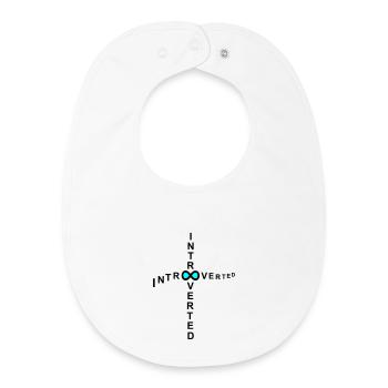 introvert - Baby Organic Bib - white - Front