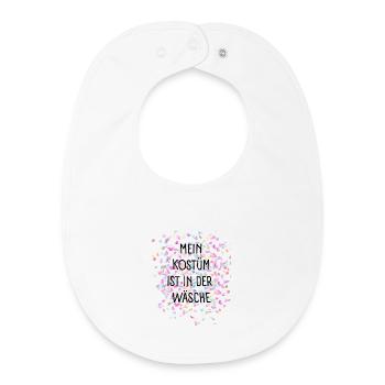 Mon costume est dans la buanderie - costume de carnaval - Bavoir bébé bio - blanc - Devant