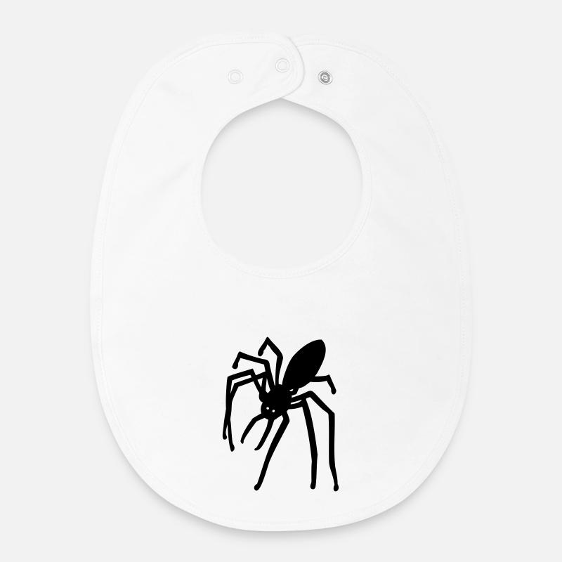 spider - Baby Organic Bib - white