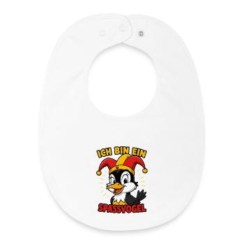 Costume d’oiseau Joker Costume de Joker Casquette de Fou Drôle - Bavoir bébé bio - blanc - Devant