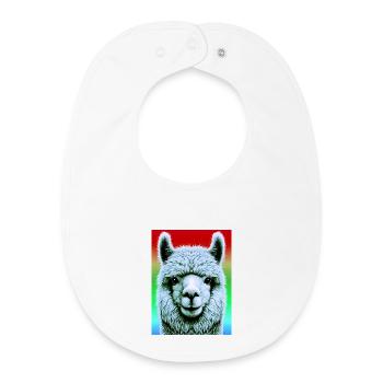 Alpaca - Baby Organic Bib - white - Front