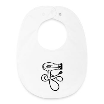 Hair salon hair dryer - Baby Organic Bib - white - Front