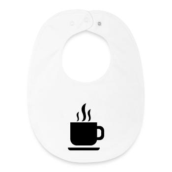 Coffee cup - Baby Organic Bib - white - Front