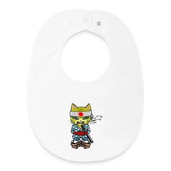 cat-mourai - Baby Organic Bib - white - Front