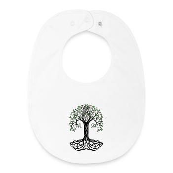 Arbre de vie - Bavoir bébé bio - blanc - Devant