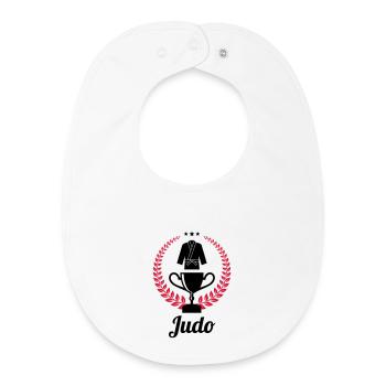Judo / Judoka / Sport / Fight / Fighter / Strong - Baby Organic Bib - white - Front