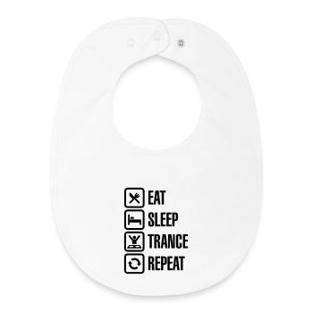 Eat Sleep Trance Repeat - Baby Organic Bib - white - Front