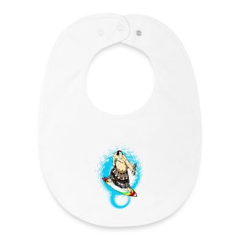 Surfeur de sumo - Bavoir bébé bio - blanc - Devant