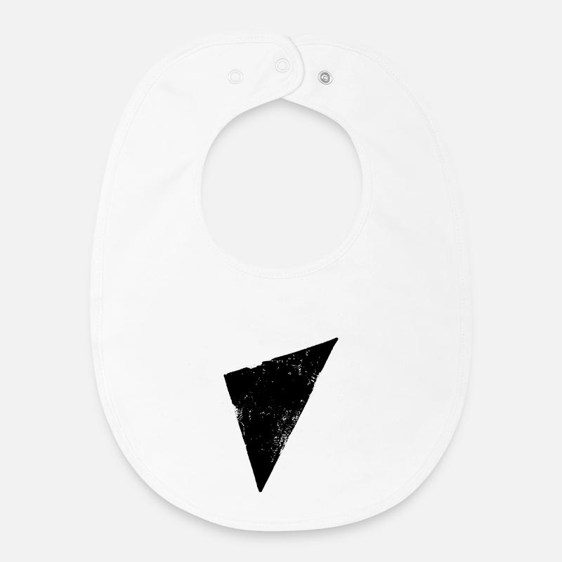 Triangle | Polygone | Triangle - Bavoir bébé bio - blanc