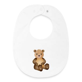 Ours doré sucré-sucré comme animal de compagnie - Bavoir bébé bio - blanc - Devant