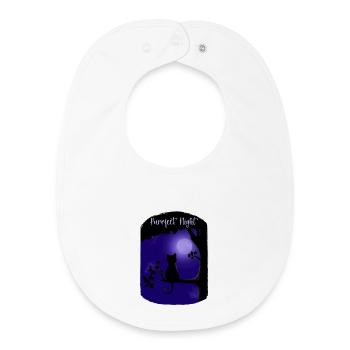 Nuit Purrfect - Bavoir bébé bio - blanc - Devant