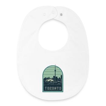 Toronto Skyline Arc Vintage Badge - Baby Organic Lätzchen - Weiß - Vorne