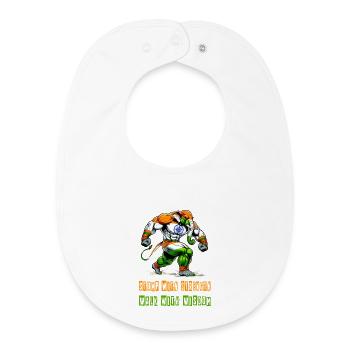 Indien Elefant Nationalfarben Design - Baby Organic Lätzchen - Weiß - Vorne