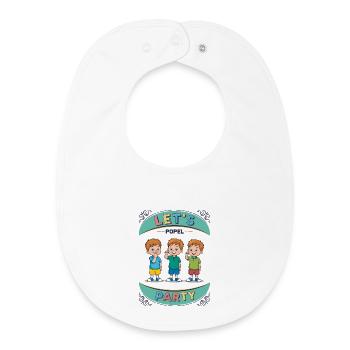 Soirée crottes de nez pour enfants - Bavoir bébé bio - blanc - Devant