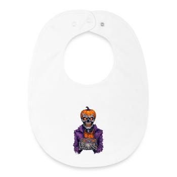Halloween Skeleton Candy - Baby Organic Bib - white - Front