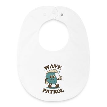 Wave Patrol - Baby Organic Bib - white - Front