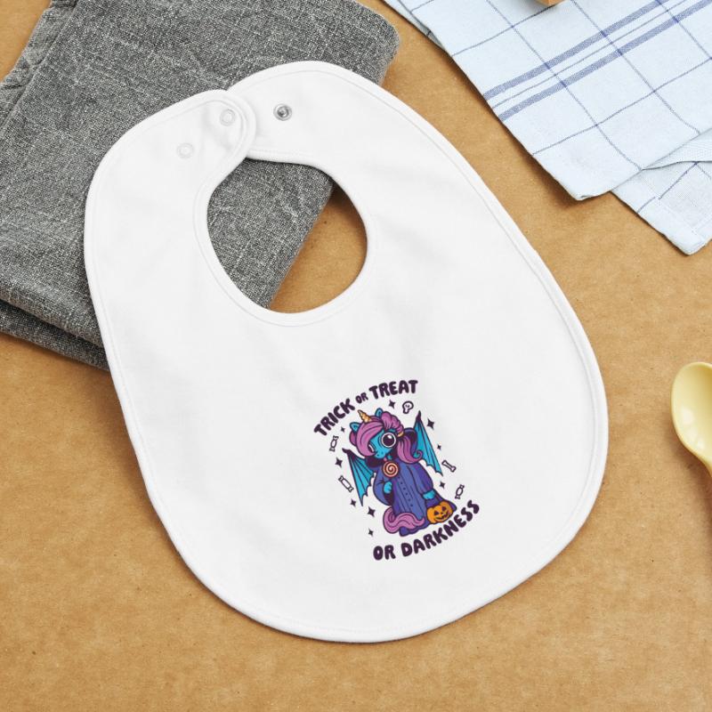 Dark Candy Unicorn - Süßes oder Saures oder Dunkelheit Baby Organic Lätzchen