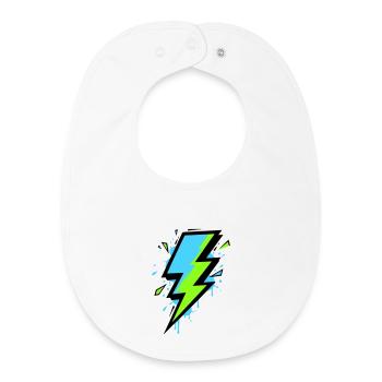 Ray of Modern Electricity - Baby Organic Bib - white - Front