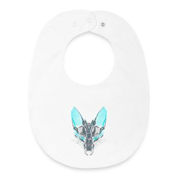 Mecha-Fuchs - Baby Organic Lätzchen - Weiß - Vorne