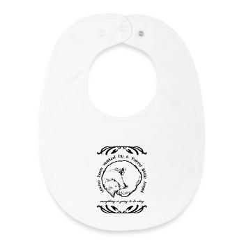 YOU'VE BEEN VISITED BY A FURRY LITTLE ANGEL - Baby Organic Bib - white - Front