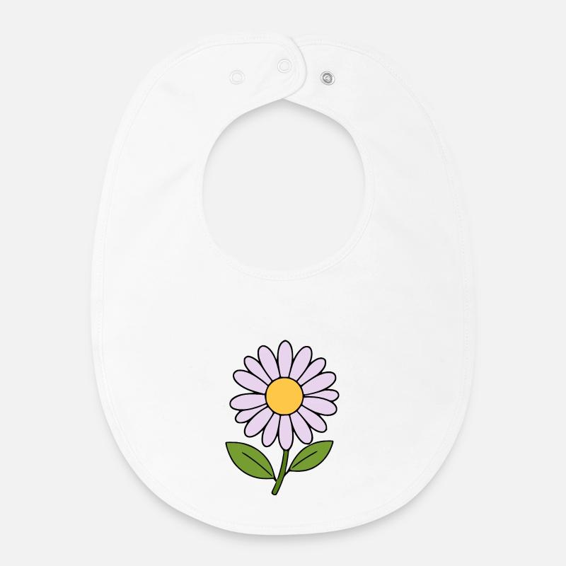 Blume pastell Blumen Blüte flieder - Baby Organic Lätzchen - Weiß