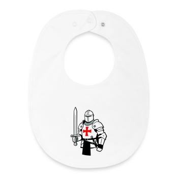 knight - Baby Organic Bib - white - Front