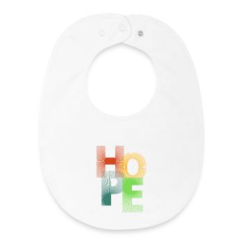 Hope in Colored Rays - Baby Organic Bib - white - Front