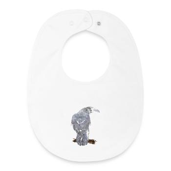 Crow - Baby Organic Bib - white - Front