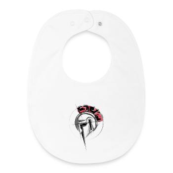Gladiateur Illustration Combattant Casque Romains icône - Bavoir bébé bio - blanc - Devant