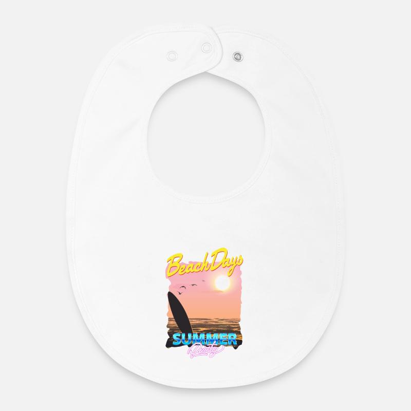 Summer Party - Baby Organic Bib - white