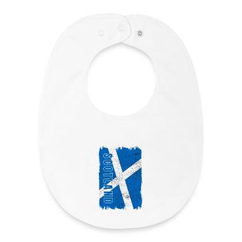 Scotland National Flag - Baby Organic Bib - white - Front