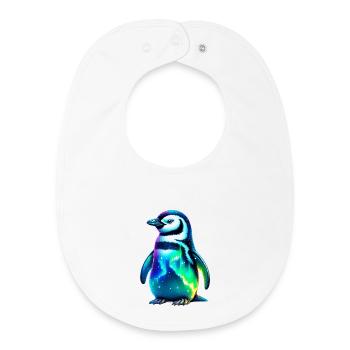 Manchot aurore boréale - Bavoir bébé bio - blanc - Devant