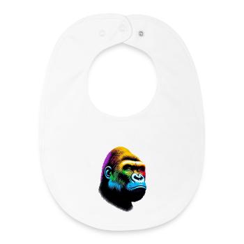Gorilla - Baby Organic Bib - white - Front