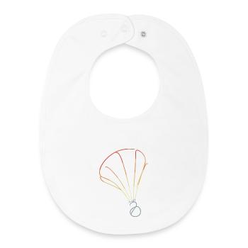 Croquis rétro du volant - Bavoir bébé bio - blanc - Devant