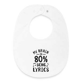 Chanteur Musicien Chant - Bavoir bébé bio - blanc - Devant
