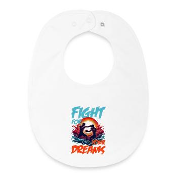 Epic Boxing Showdown: Fight for Your Dreams! - Baby Organic Bib - white - Front