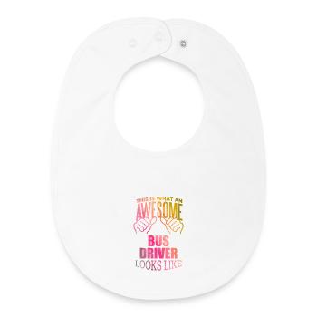 Bus Driver - Baby Organic Bib - white - Front