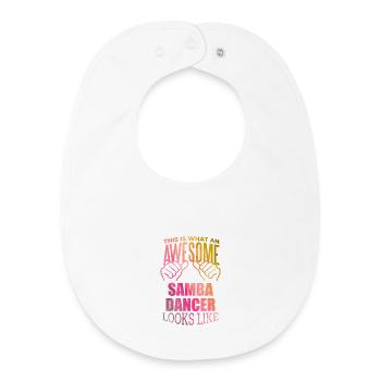Samba - Bavoir bébé bio - blanc - Devant