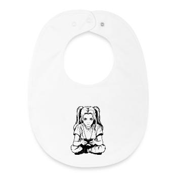 Filles gamers - Bavoir bébé bio - blanc - Devant