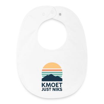 Kmoet just nothing, Antwerpener Dialekt Shirts - Baby Organic Lätzchen - Weiß - Vorne