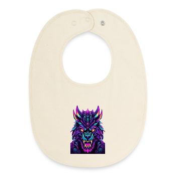 Neon Wolfsgeist - Baby Organic Lätzchen - Natur - Vorne