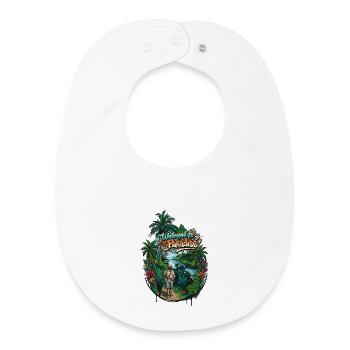 Welcome to the Paradise Trail - Baby Organic Bib - white - Front