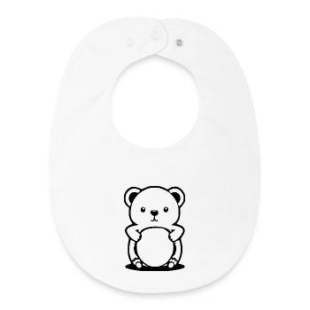 Ours Ours T-shirt Cadeau - Bavoir bébé bio - blanc - Devant