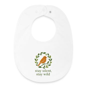 Restez silencieux, restez sauvage - Bavoir bébé bio - blanc - Devant