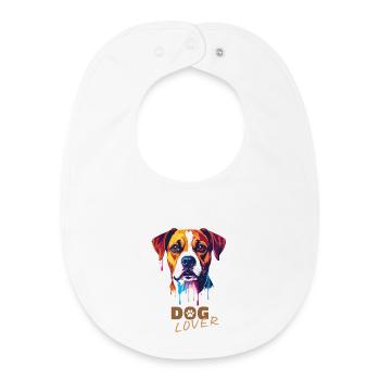 Dog lover - Baby Organic Bib - white - Front