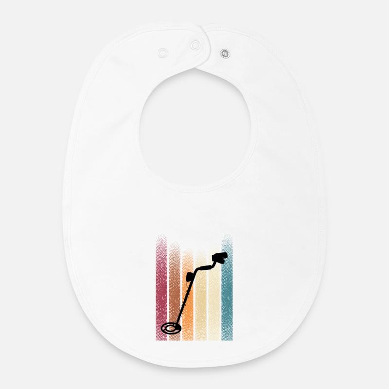 Retro_Schatzsucher - Baby Organic Bib - white
