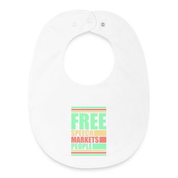 Free Speech Markets People Libertarian Freedom Logo - Baby Organic Bib - white - Front
