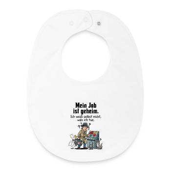 Mission secrète dans la vie quotidienne de bureau - Bavoir bébé bio - blanc - Devant