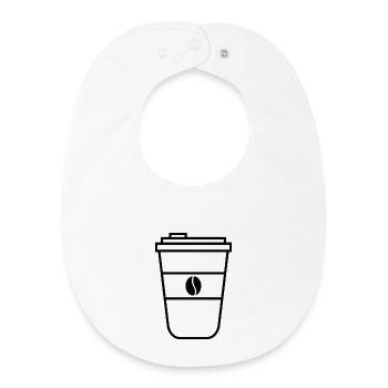 Coffee cup - Baby Organic Bib - white - Front