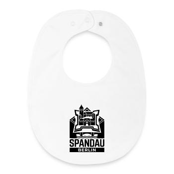 Berlin Spandau Zitadelle Silhouette Wahrzeichen - Baby Organic Lätzchen - Weiß - Vorne